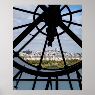Giant glass clock at the Musée d'Orsay - Paris Poster