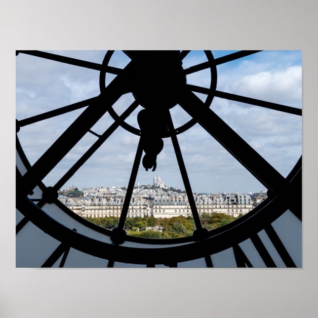 Giant glass clock at the Musée d'Orsay - Paris Poster (Front)