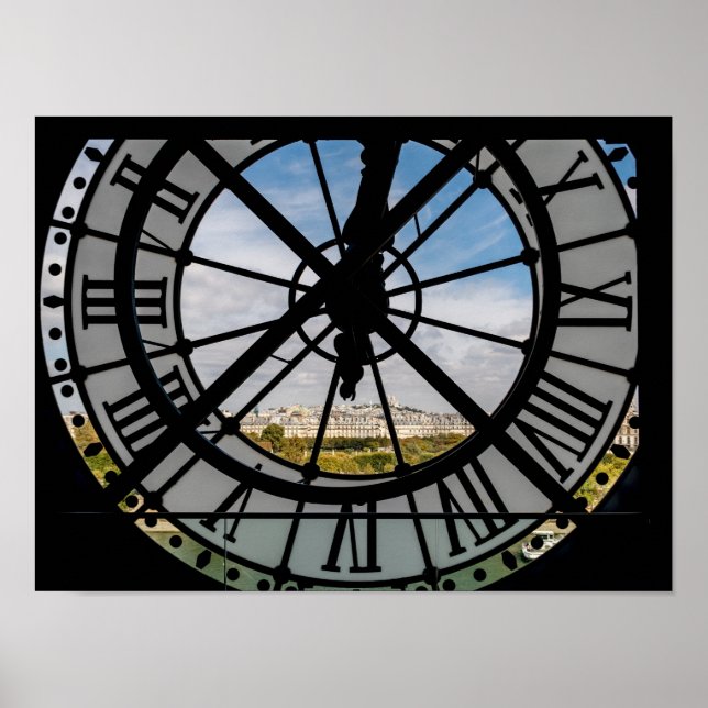 Giant glass clock at the Musée d'Orsay - Paris Poster (Front)