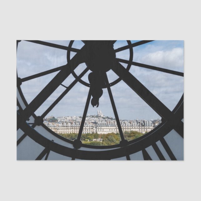 Giant glass clock at the Musée d'Orsay - Paris Tissue Paper (Front)