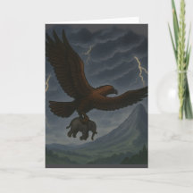 Giant Golden Eagle Carrying Elephant Fantasy Art
