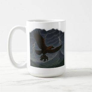 Giant Golden Eagle Carrying Elephant Fantasy Art Coffee Mug