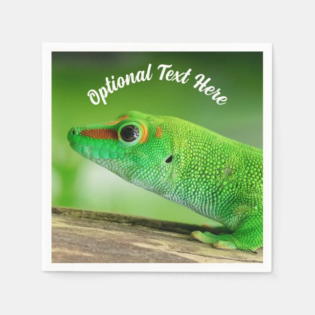 Giant Green Day Gecko - Phelsuma grandis Napkin (Front)