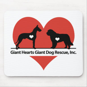Giant Hearts Giant Dog Rescue Logo Mouse Mat