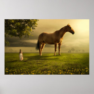 Giant horse fantasy poster