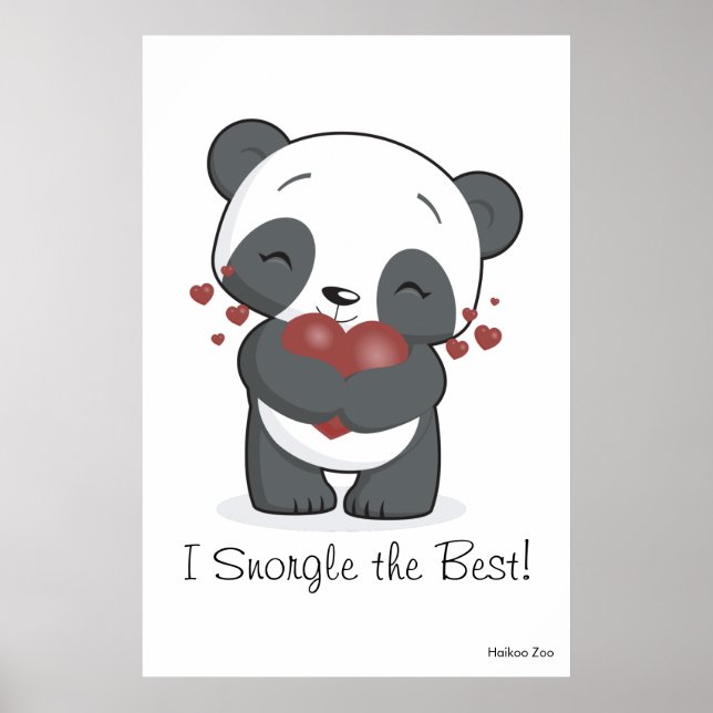 Giant 'I Snorgle the Best!' Panda Poster (Front)