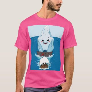 Giant Iceberg Chasing a Tiny Ship T-Shirt