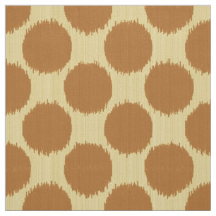Giant Ikat Dots, mustard gold and chamois yellow Fabric
