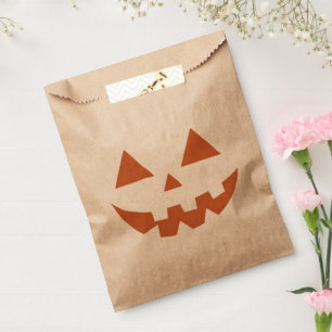 Giant Jack O' Lantern Face Halloween Pumpkin Favour Bags