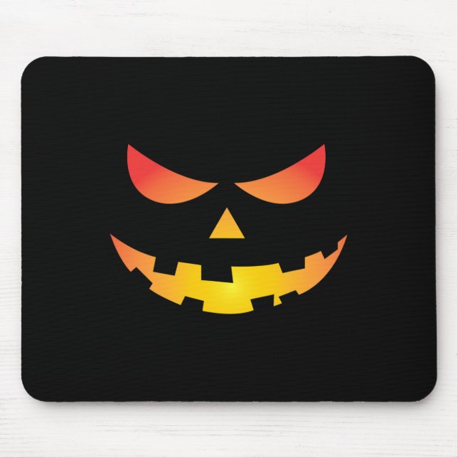 Giant Jack O' Lantern Face Halloween Pumpkin Fun  Mouse Mat (Front)