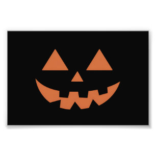 Giant Jack O' Lantern Face Halloween Pumpkin Photo Print