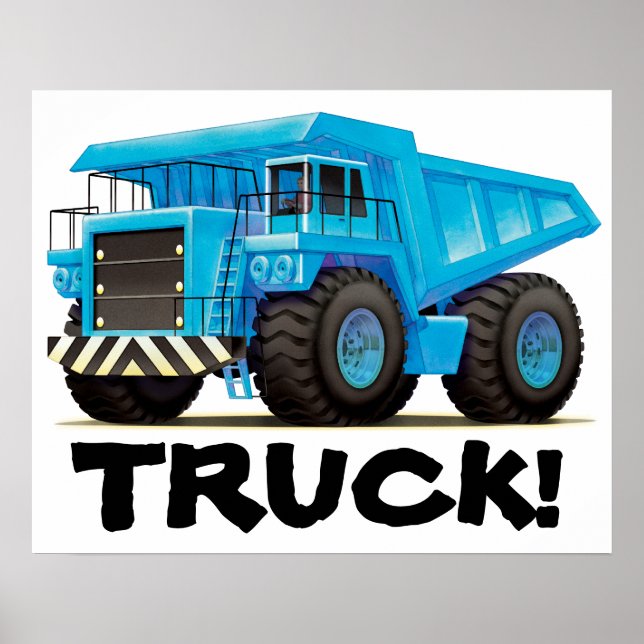 Giant Kids Custom Construction Dumper Truck Poster (Front)