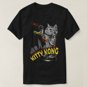 Giant Kitty Attack Funny Cat Parody Design T-Shirt