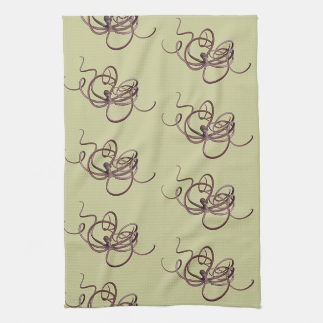 Giant Kraken Tea Towel (Vertical)