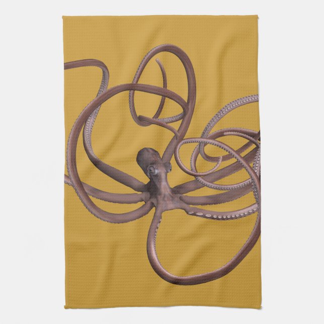 Giant Kraken Tea Towel (Vertical)