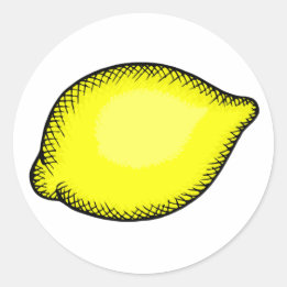 Giant Lemon Classic Round Sticker