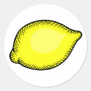 Giant Lemon Classic Round Sticker