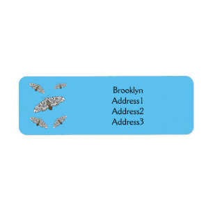 Giant leopard moth cartoon illustration