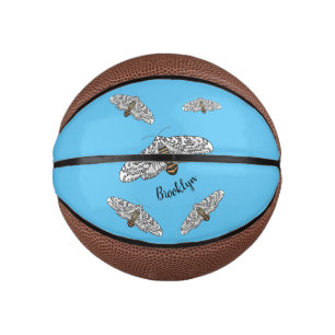 Giant leopard moth cartoon illustration mini basketball