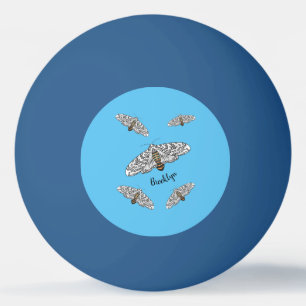 Giant leopard moth cartoon illustration ping pong ball