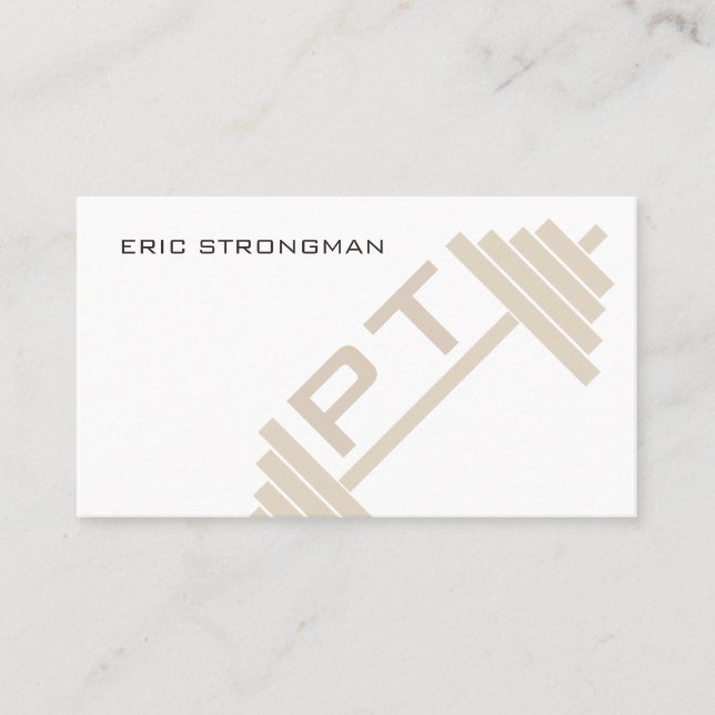 Giant logo barbell cover business card (Front)