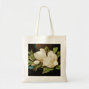 Giant Magnolias on a Blue Velvet Cloth by MJ Heade Tote Bag