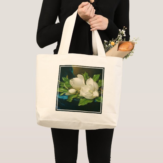 Giant Magnolias on a Blue Velvet Cloth, c.1890 (oi Large Tote Bag (Front (Product))