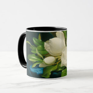 Giant Magnolias on a Blue Velvet Cloth Mug