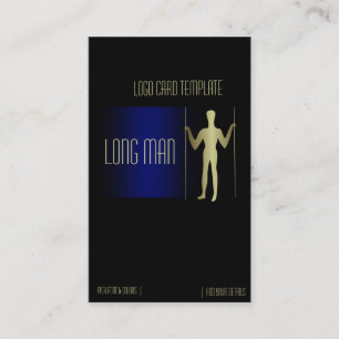 Giant Man Simple Gold Logo Business Card