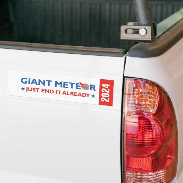 Giant Meteor 2024 Bumper Sticker (On Truck)