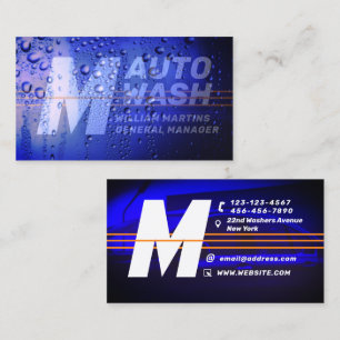Giant monogram modern duo style  business card