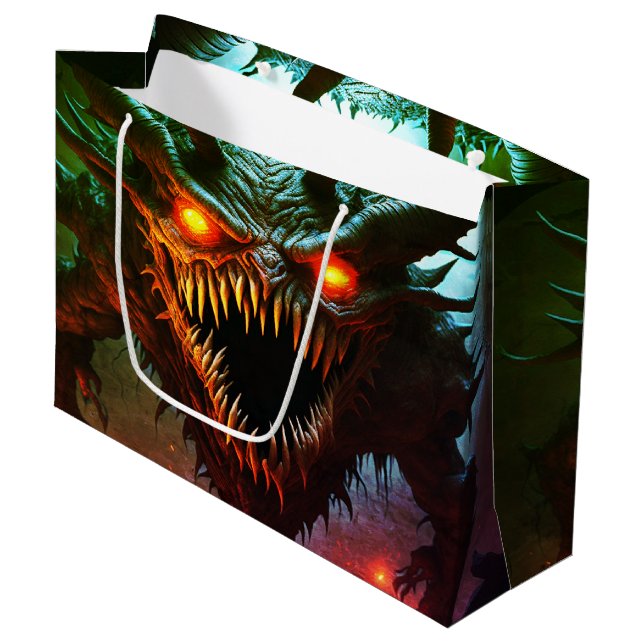 Giant Monster Halloween Gift Bag (Front Angled)