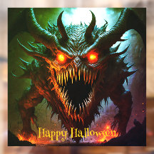 Giant Monster Halloween Window Cling