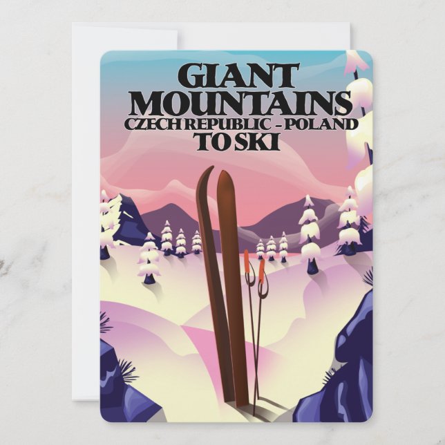 Giant Mountains Poland travel poster. (Front)