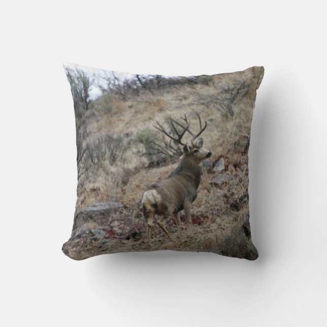 Giant mule deer buck cushion (Front)