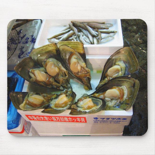 Giant Mussels Tsukiji Fish Market, Tokyo, Japan Mouse Mat (Front)