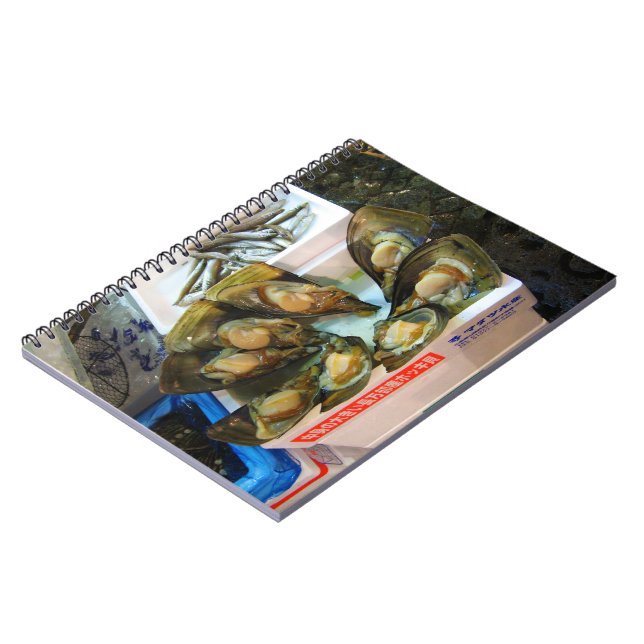 Giant Mussels Tsukiji Fish Market, Tokyo, Japan Notebook (Left Side)