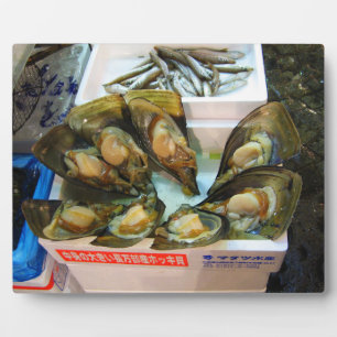 Giant Mussels Tsukiji Fish Market, Tokyo, Japan Plaque