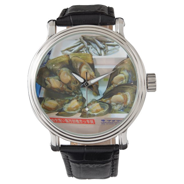 Giant Mussels Tsukiji Fish Market, Tokyo, Japan Watch (Front)