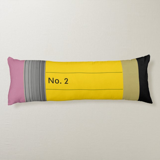 Giant No. 2 Pencil Body Pillow - Personalise It! (Back)