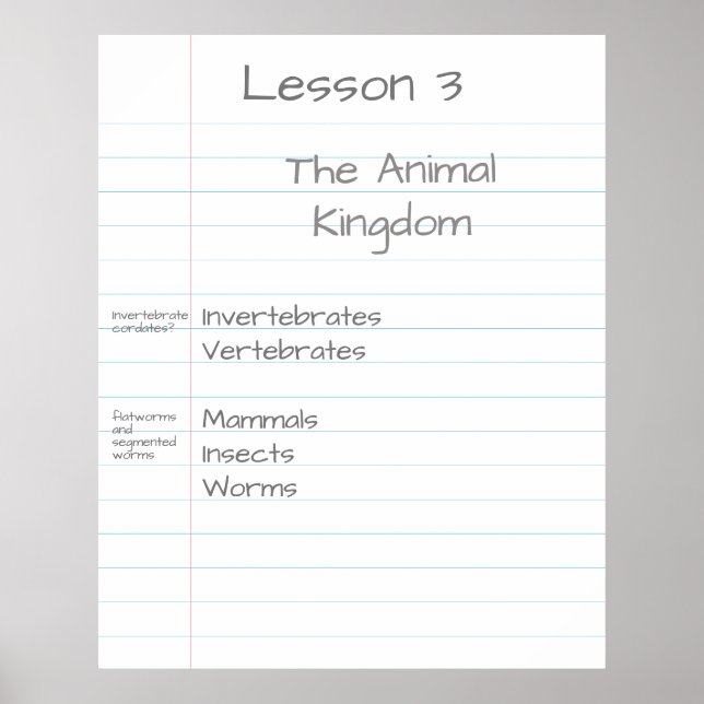 Giant Note Paper Customized Visual Aid School Poster (Front)