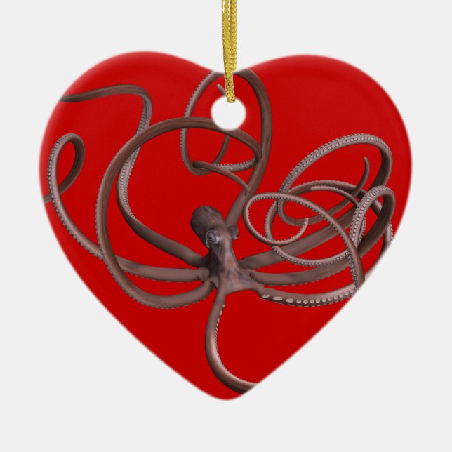 Giant Octopus Ceramic Tree Decoration (Front)