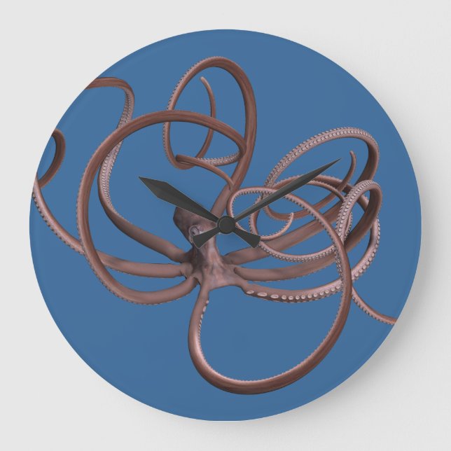 Giant Octopus Large Clock (Front)