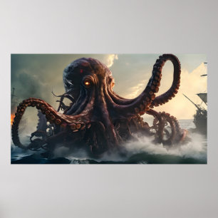 Giant Octopus Poster