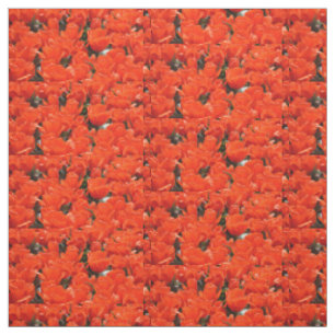 Giant orange tulips fabric