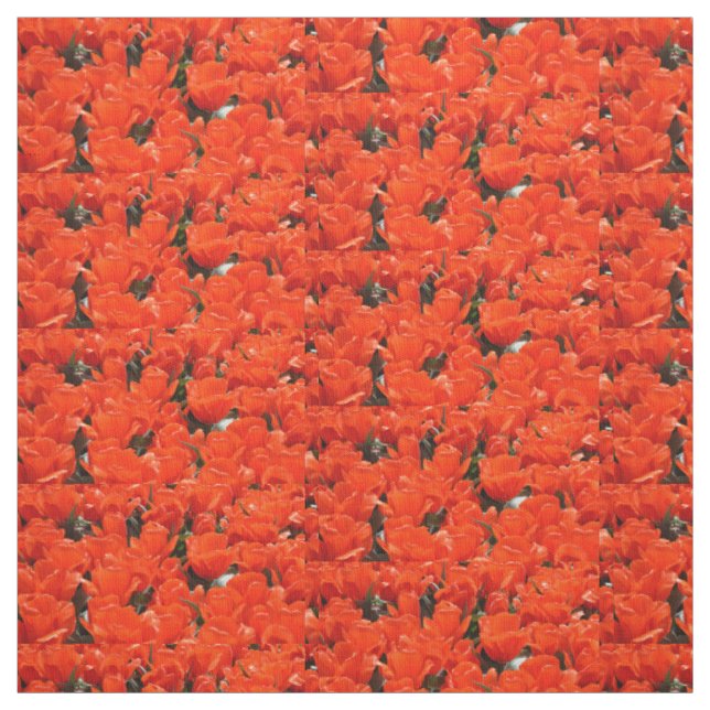 Giant orange tulips fabric (Swatch)