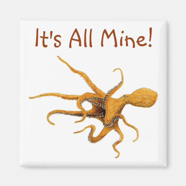 Giant Pacific Octopus Magnet (Front)