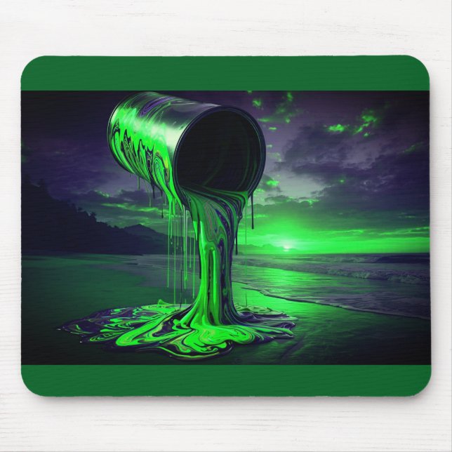 Giant Paint Can Pours Paint Onto Sunset Beach  Mouse Mat (Front)