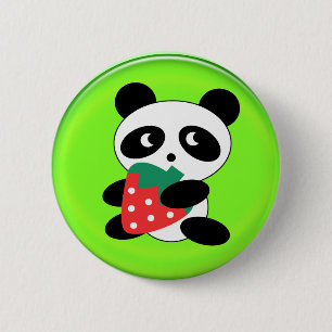 giant panda 6 cm round badge