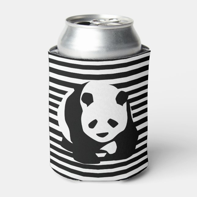 Giant Panda and Stripes Can Cooler (Can Front)